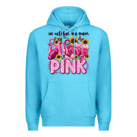 Ocean Blue in october we wear pink football Premium Hoodie - LillyAllenDesigns