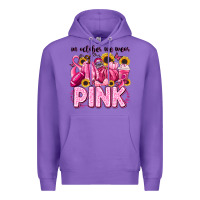 Purple in october we wear pink football Premium Hoodie - LillyAllenDesigns