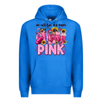 True Royal in october we wear pink football Premium Hoodie - LillyAllenDesigns