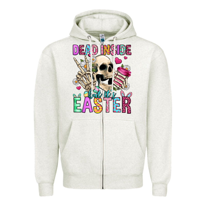 Dead Inside But It's Easter Zipper Hoodie by Jasminsmagicworld | Teevron