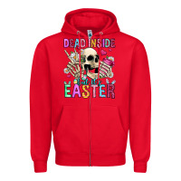 Red dead inside but it's easter Zipper Hoodie - Jasminsmagicworld