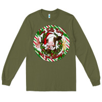 Army Green Christmas cow bells ring are you listening Long Sleeve Tee - Artiststas