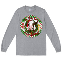 Heather Grey Christmas cow bells ring are you listening Long Sleeve Tee - Artiststas