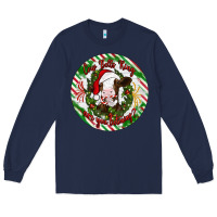 Navy Christmas cow bells ring are you listening Long Sleeve Tee - Artiststas