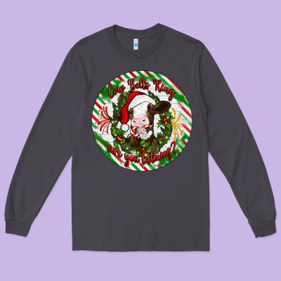 Christmas Cow Bells Ring Are You Listening Long Sleeve Tee Designed By Artiststas