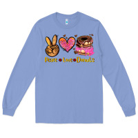 Colony Blue peace love donuts Long Sleeve Tee - AdoDesignShop