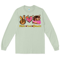 Matcha peace love donuts Long Sleeve Tee - AdoDesignShop