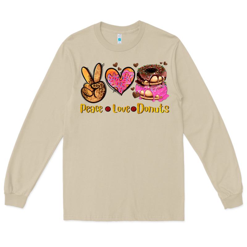 Peace Love Donuts Long Sleeve Tee by AdoDesignShop | Teevron