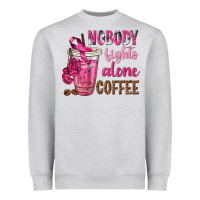 Heather Grey Nobody Fights Alone Coffee Heavyweight Sweatshirt - texasbilliewilder