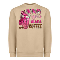 Mushroom Nobody Fights Alone Coffee Heavyweight Sweatshirt - texasbilliewilder