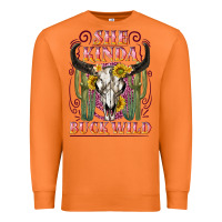 Carrot she kinda buck wild with bull skull Premium Sweatshirt - NancyCooperArtShop
