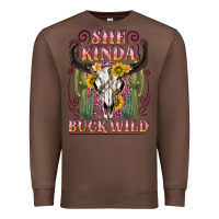 Chestnut she kinda buck wild with bull skull Premium Sweatshirt - NancyCooperArtShop
