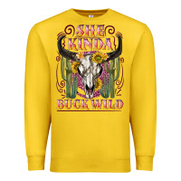 Lemon she kinda buck wild with bull skull Premium Sweatshirt - NancyCooperArtShop