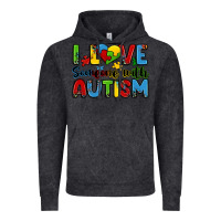 Vintage Black i love someone with autism Vintage Hoodie - Zillion Design Studio