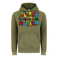 Vintage Olive i love someone with autism Vintage Hoodie - Zillion Design Studio