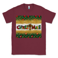 Burgundy Christmas with cross Classic Tee - BundleAndBundleShop