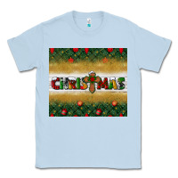 Dusty Blue Christmas with cross Classic Tee - BundleAndBundleShop