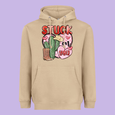 Stuck On You Heavyweight Hoodie Designed By Maliassmallbusiness