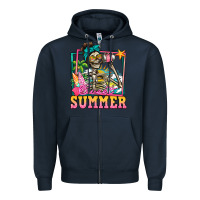 Navy sweet summer skeleton Zipper Hoodie - Jasminsmagicworld