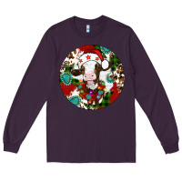Plum Christmas cow gemstone Long Sleeve Tee - Artiststas