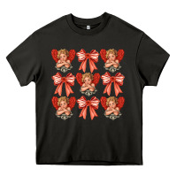 Asphalt Valentines Eros and bow Heavy Core Tee - CowhideDigitalArt