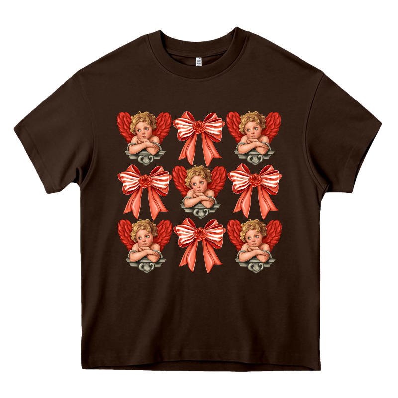 Valentines Eros And Bow Heavy Core Tee by CowhideDigitalArt | Teevron