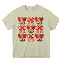 Mossy Valentines Eros and bow Heavy Core Tee - CowhideDigitalArt