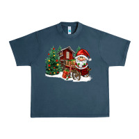 Midnight Navy christmas gnomes barnyard Urban Heavy Tee - FaDigitalArtStudio