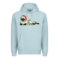 Blue Mist christmas siamese cat Premium Hoodie - LillyAllenDesigns