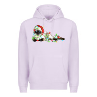 Lilac christmas siamese cat Premium Hoodie - LillyAllenDesigns