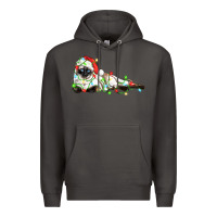 Smoke christmas siamese cat Premium Hoodie - LillyAllenDesigns