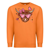 Carrot valentines day long haired cow Premium Sweatshirt - MaliasSmallBusiness