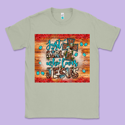 Just A Girl Who Loves Jesus Classic Tee Designed By Jahusdesignshop