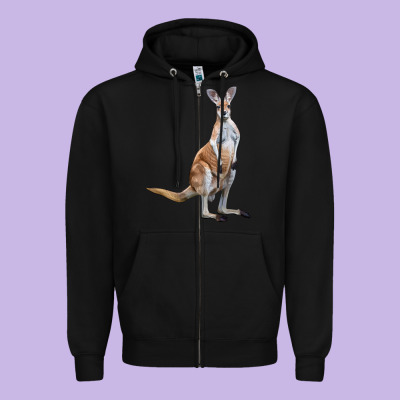 Kangaroo Zipper Hoodie Designed By Lillyallendesigns
