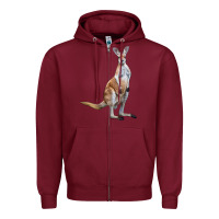 Burgundy kangaroo Zipper Hoodie - LillyAllenDesigns