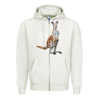Oatmeal Heather kangaroo Zipper Hoodie - LillyAllenDesigns