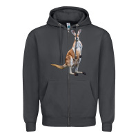 Smoke kangaroo Zipper Hoodie - LillyAllenDesigns
