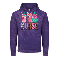 Cloud Purple nurse coffee scrubs rubber gloves Vintage Hoodie - texasbilliewilder