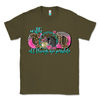 Army Green with god all things are possible race Classic Tee - AdoDesignShop