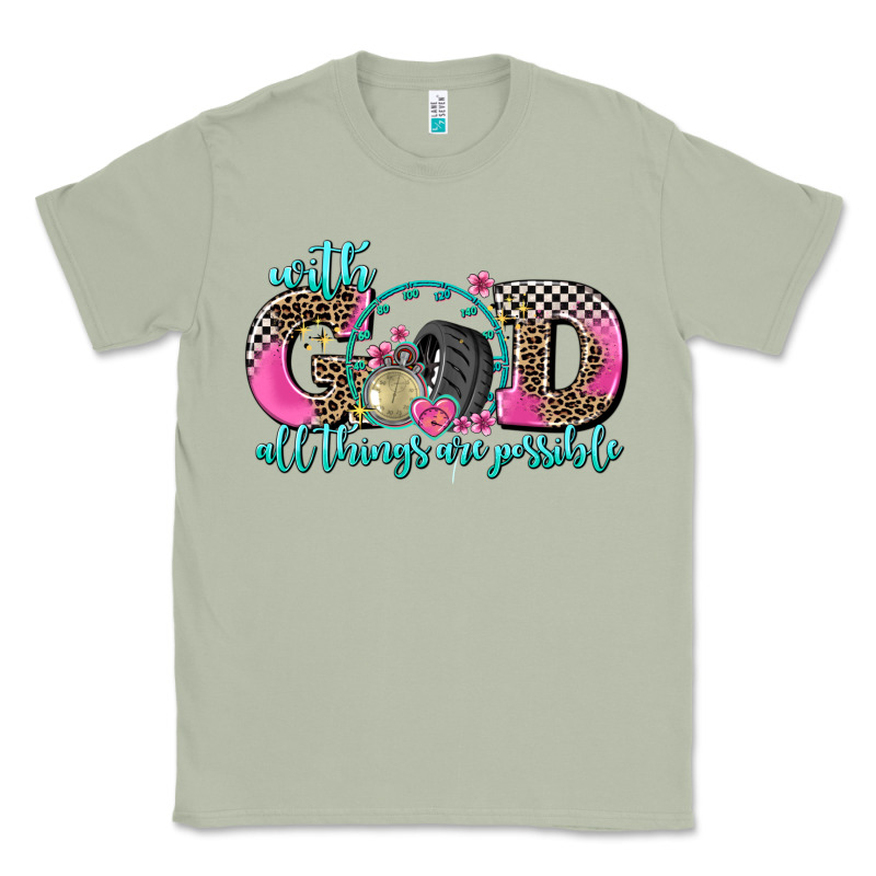 With God All Things Are Possible Race Classic Tee by AdoDesignShop | Teevron