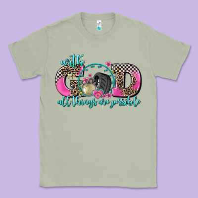 With God All Things Are Possible Race Classic Tee Designed By Adodesignshop