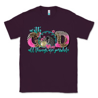 Plum with god all things are possible race Classic Tee - AdoDesignShop