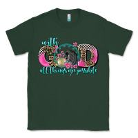 Sports Green with god all things are possible race Classic Tee - AdoDesignShop