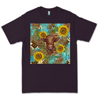 Plum western highland cow Premium Tee - BarkalooDesign