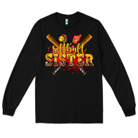 Black softball sister Long Sleeve Tee - AdoDesignShop