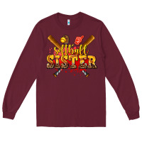 Burgundy softball sister Long Sleeve Tee - AdoDesignShop