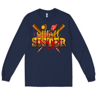 Navy softball sister Long Sleeve Tee - AdoDesignShop