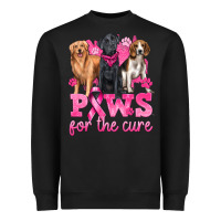 Black Paws For The Cure Heavyweight Sweatshirt - texasbilliewilder