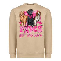 Mushroom Paws For The Cure Heavyweight Sweatshirt - texasbilliewilder
