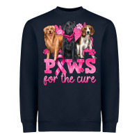 Navy Paws For The Cure Heavyweight Sweatshirt - texasbilliewilder